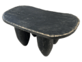 Zwart houten krukje
