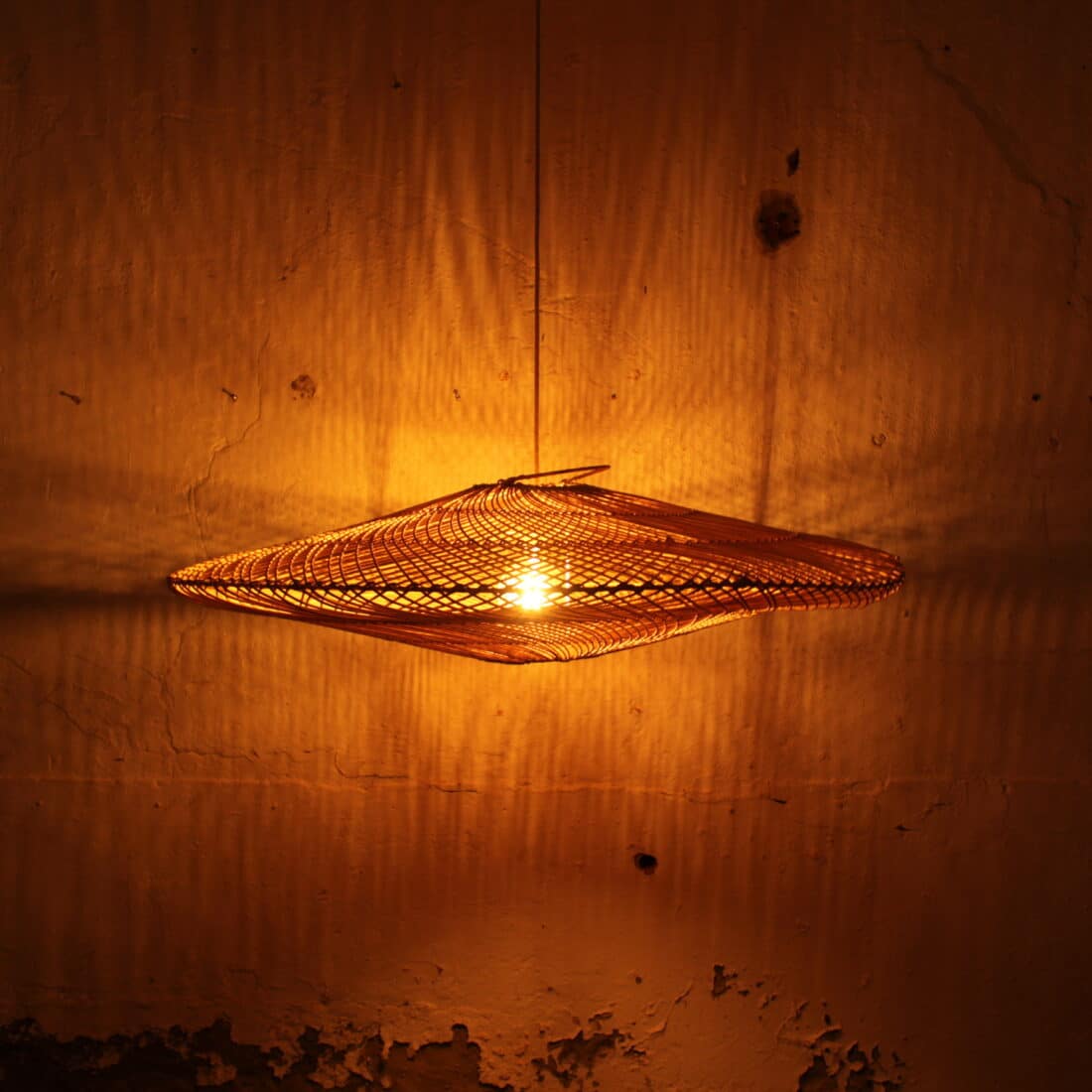 Rotan Hanglamp Ufo Naturel L