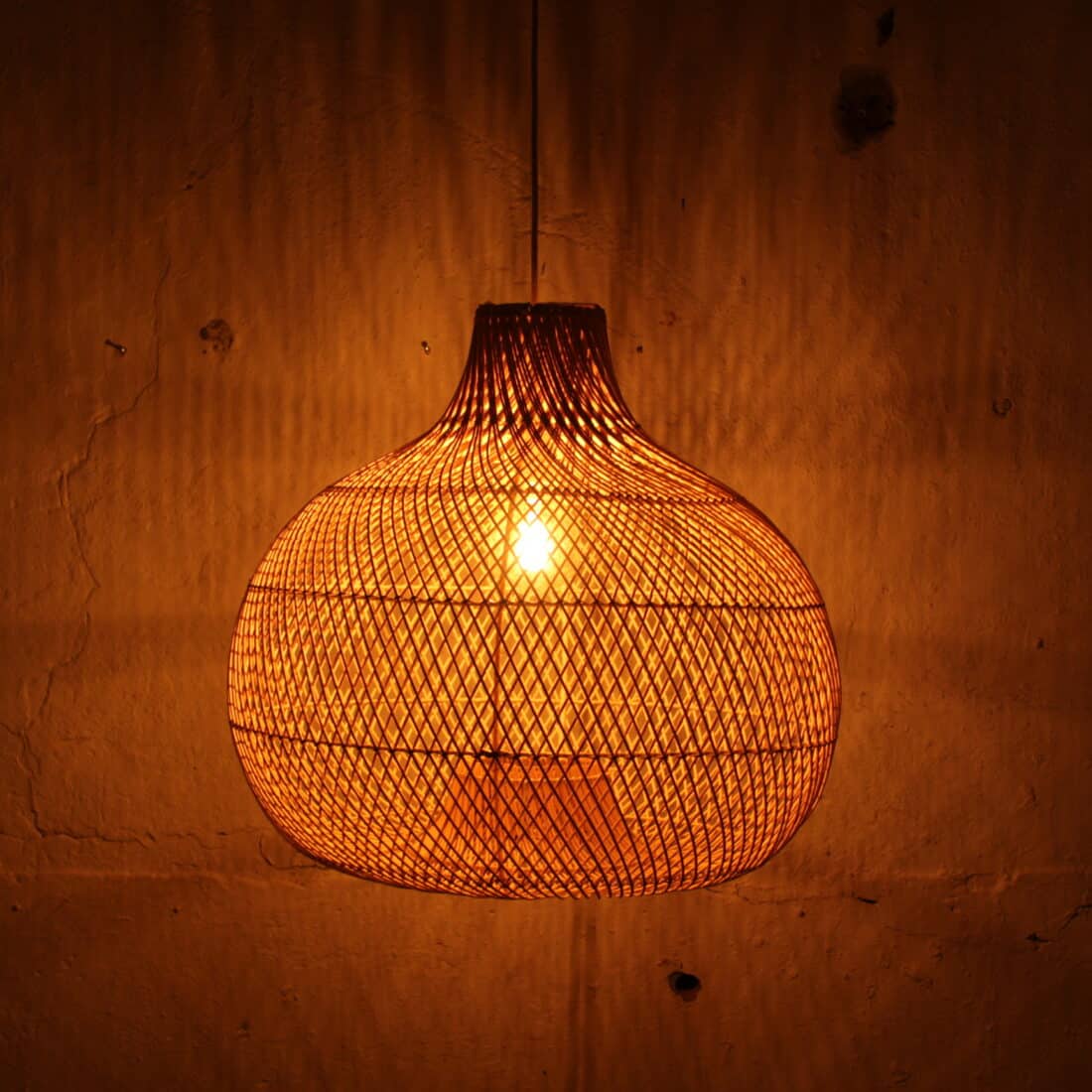 Rotan Hanglamp Appel Naturel S