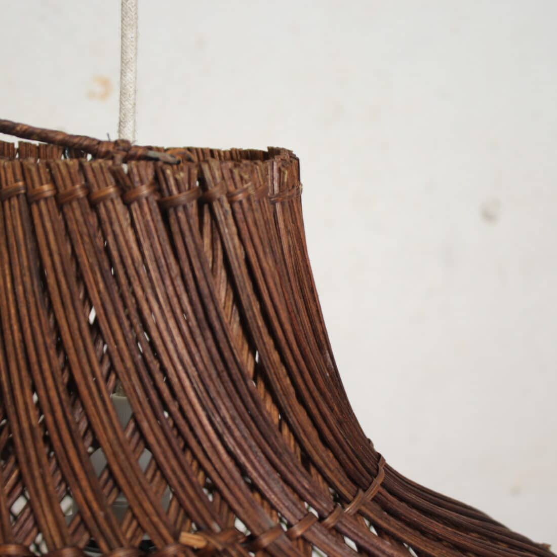 Rotan Hanglamp Appel Bruin S