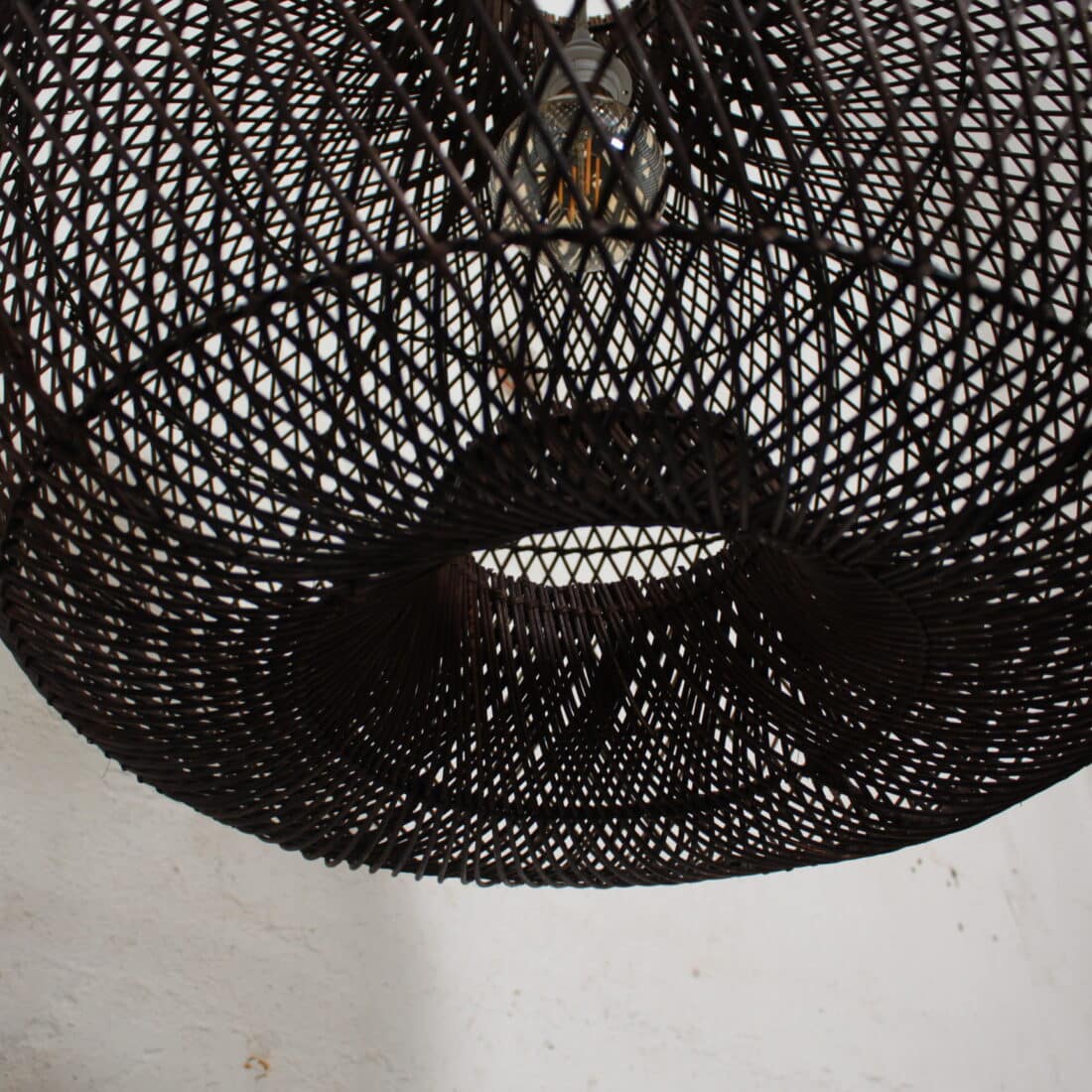 Rotan Hanglamp Appel Bruin S