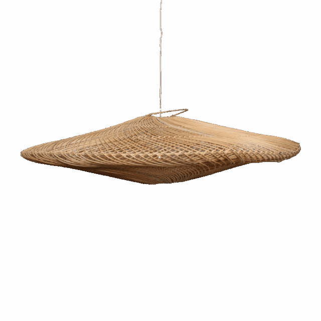 Rotan Hanglamp Ufo Naturel L