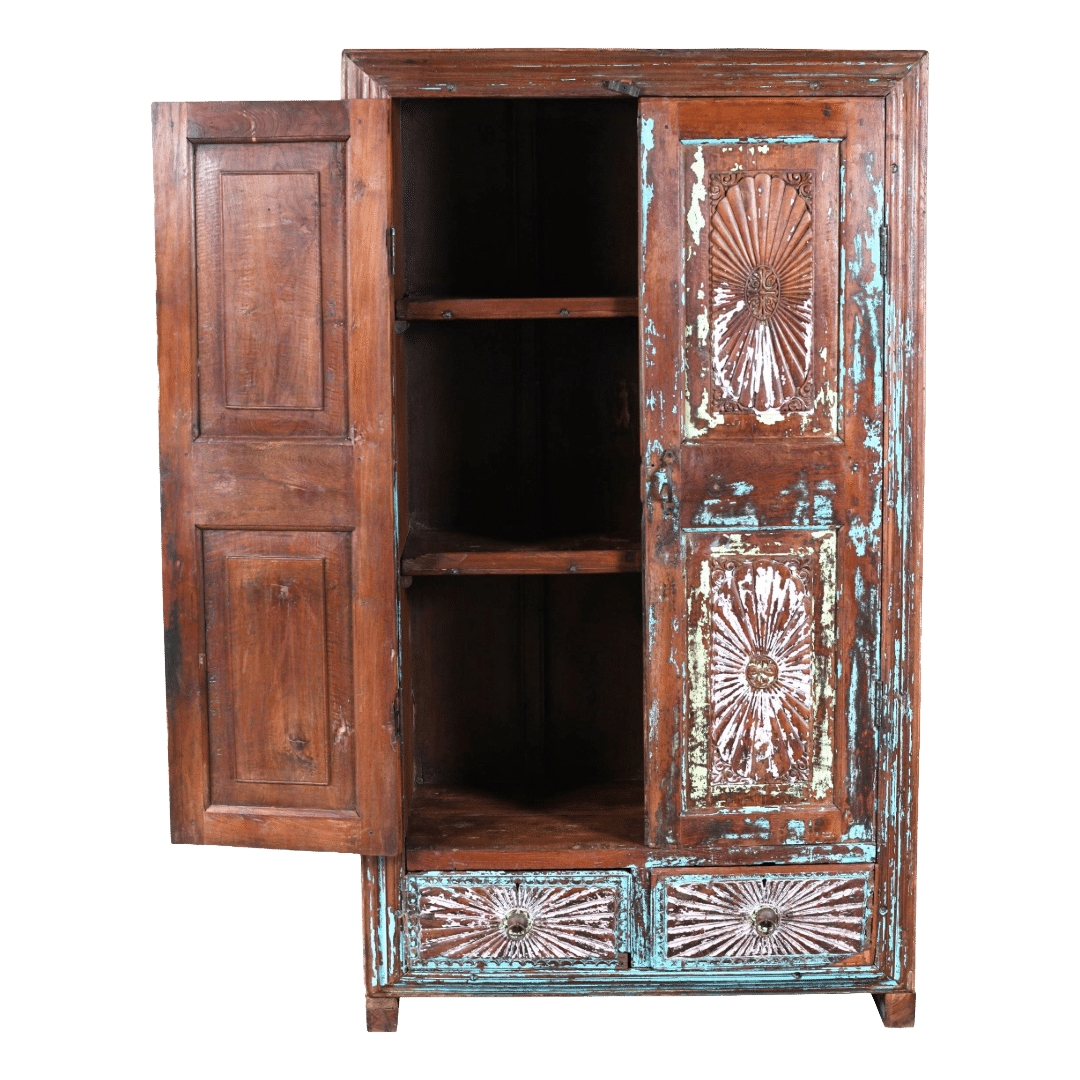 Indiase Houten Kast Licht Indiase Houten Kast Licht