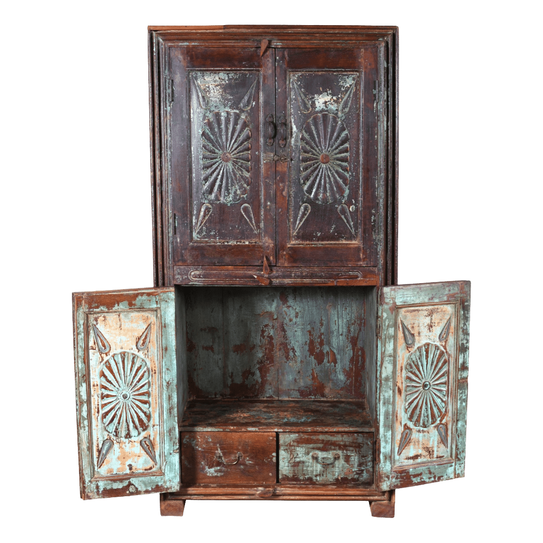 Indiase Houten Kast Donker Indiase Houten Kast Donker