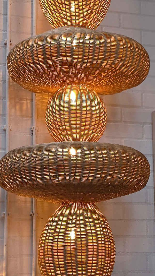 Rotan lamp WOW effect