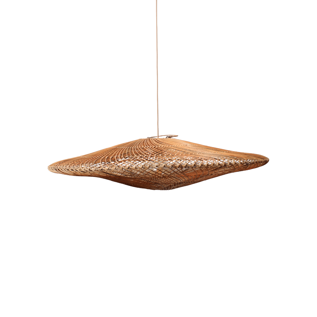 Rotan Hanglamp Ufo Gemeleerd S Rotan Hanglamp Ufo Gemeleerd S