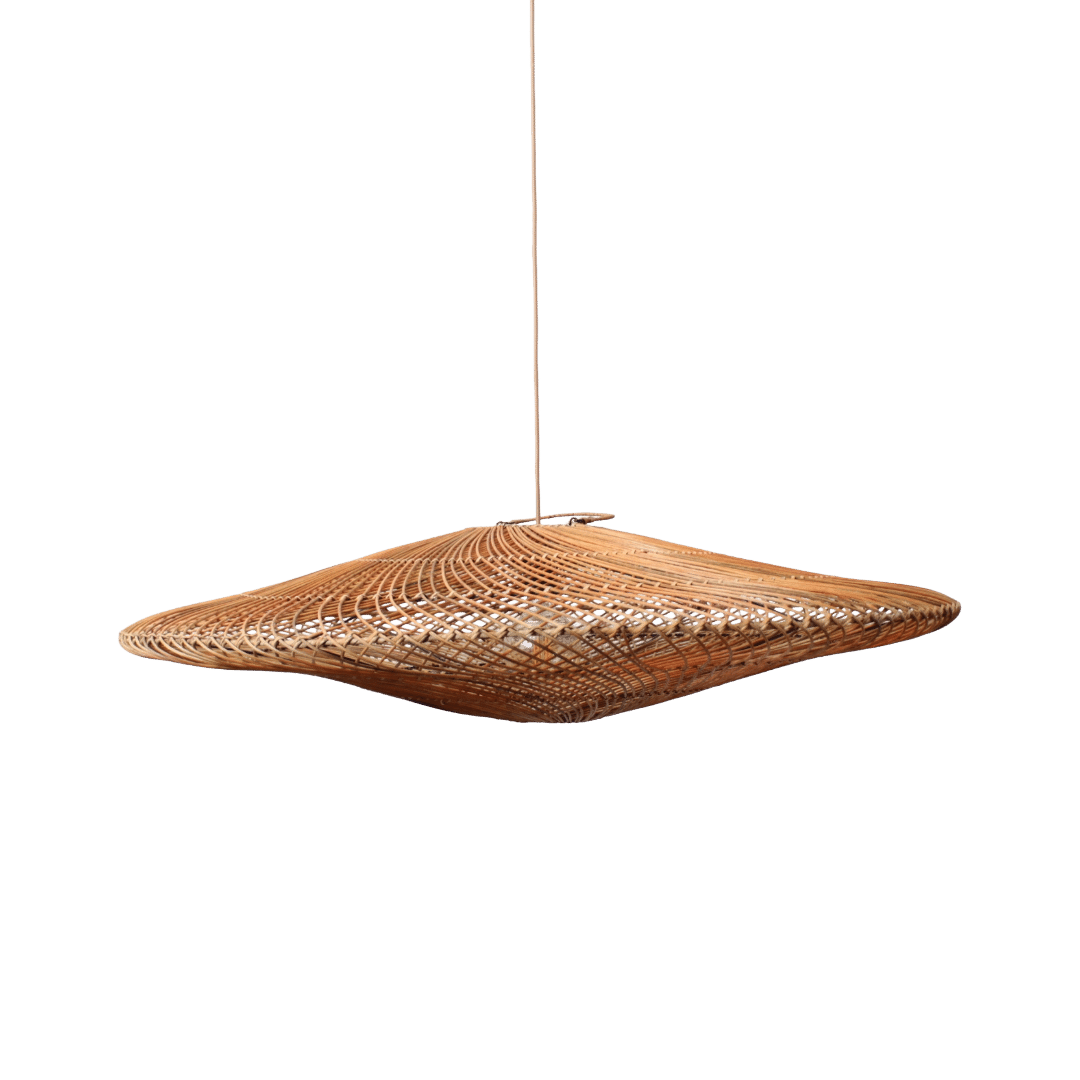 Rotan Hanglamp Ufo Gemeleerd M