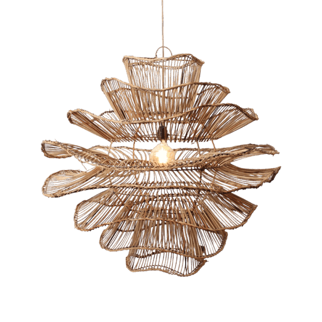 Rotan Hanglamp Wabisabi Gemeleerd M
