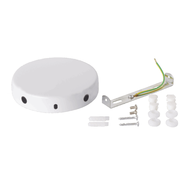 Plafondkap Met 4 Zijgaten Wit