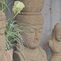 Greenstone Boeddha | bloempot L