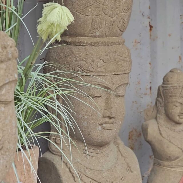 Greenstone Boeddha Bloempot L
