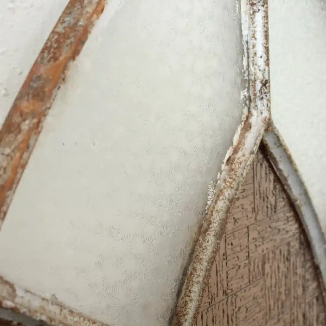Gietijzeren Raam Met Glas Bruin Gietijzeren Raam Met Glas Bruin