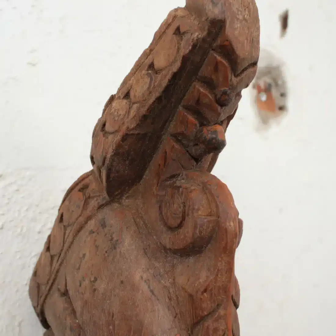 Steunpilaar Met Houtsnijwerk India 22464