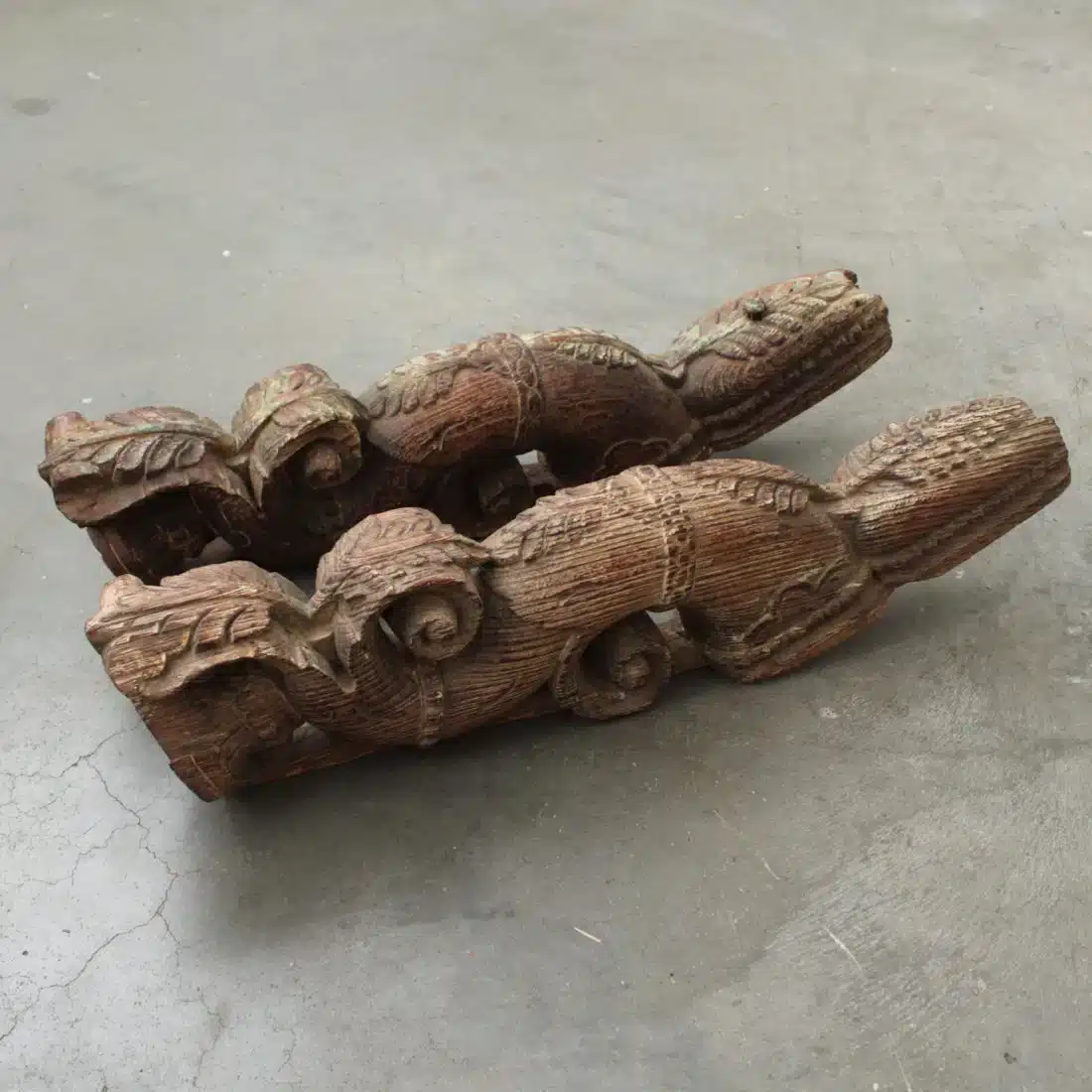 Steunpilaar Met Houtsnijwerk India 22466 Steunpilaar Met Houtsnijwerk India 22466
