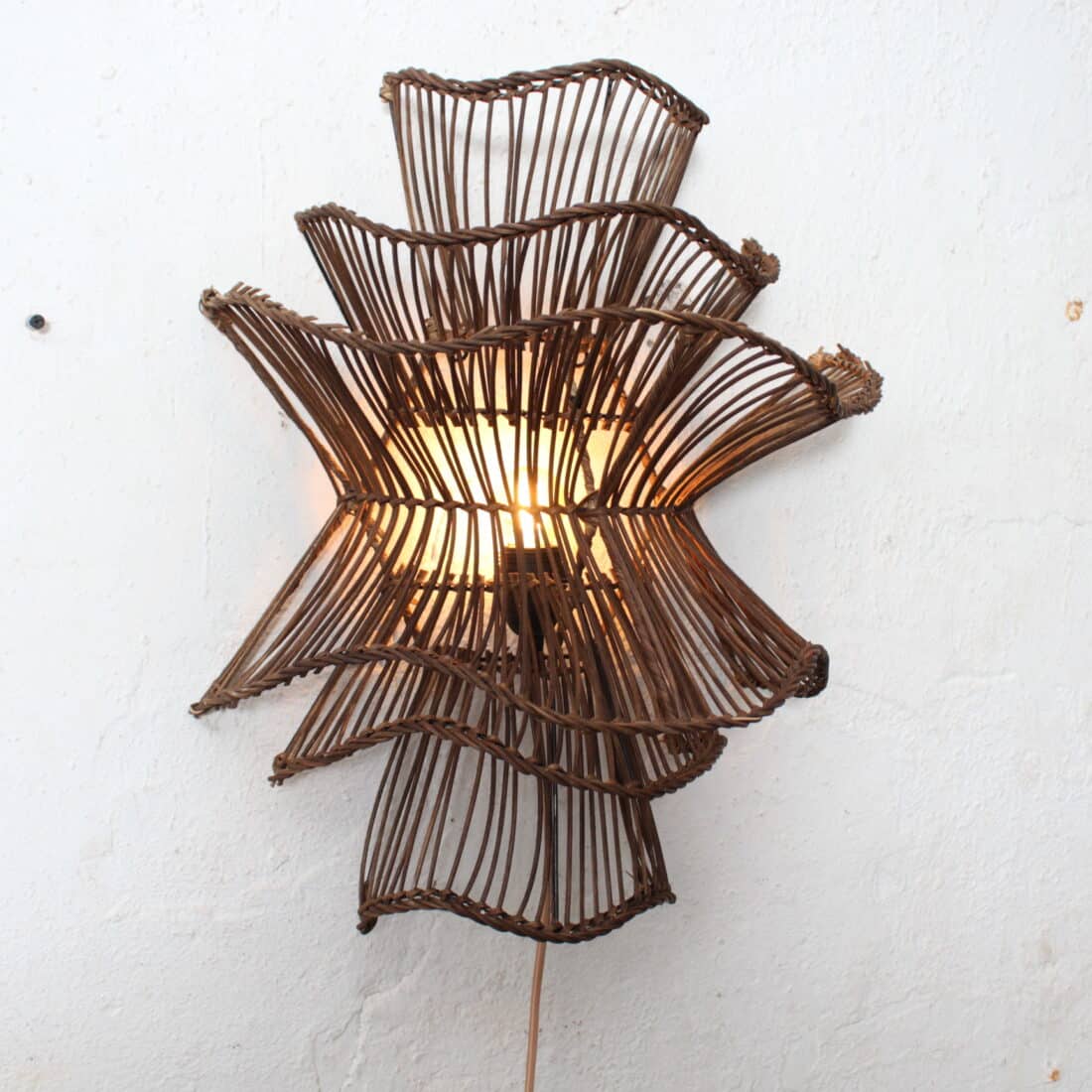 Rotan Wandlamp Wabisabi Bruin S Rotan Wandlamp Wabisabi Bruin S