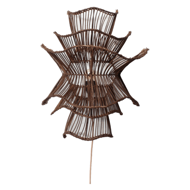 Rotan Wandlamp Wabisabi Bruin M