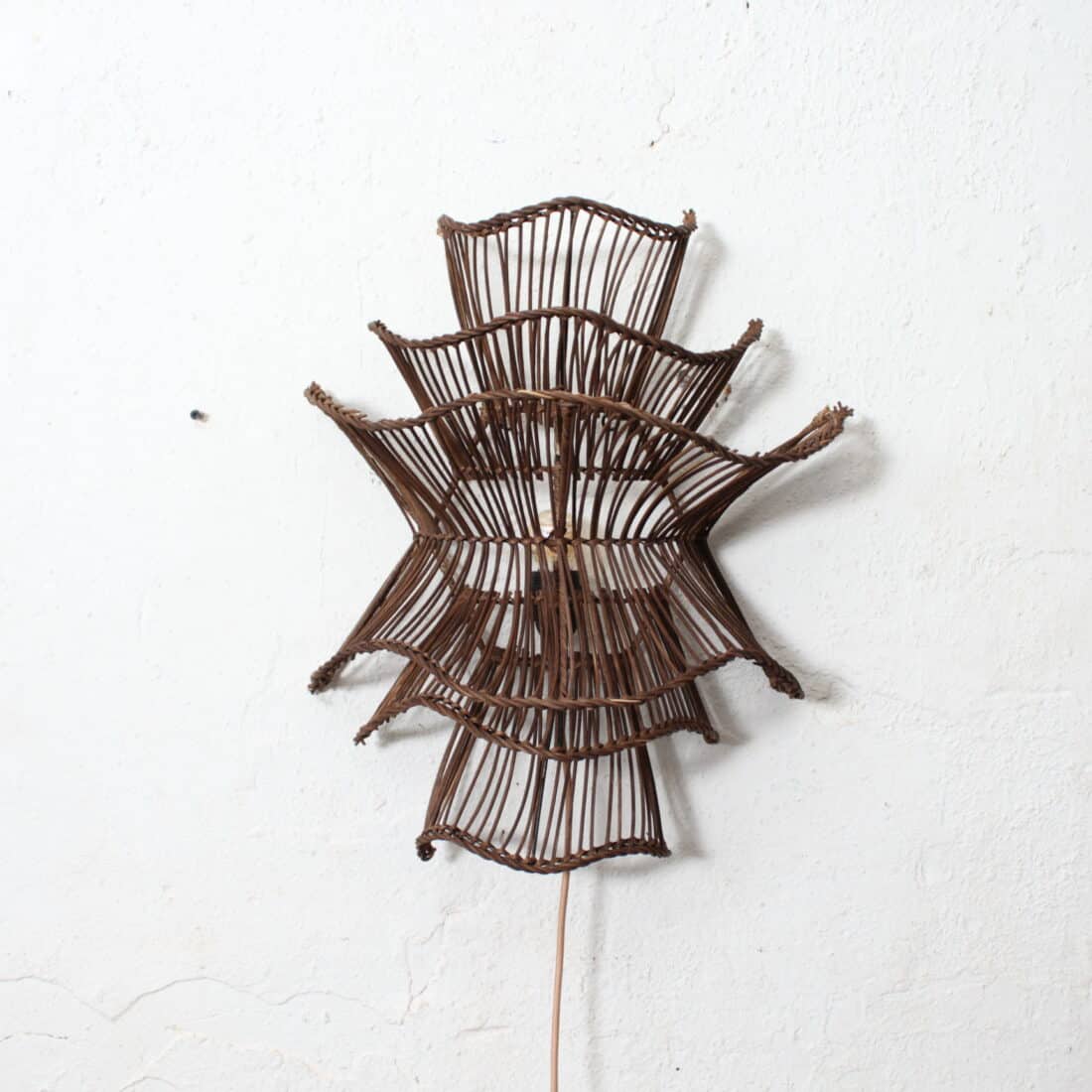 Rotan Wandlamp Wabisabi Bruin M Rotan Wandlamp Wabisabi Bruin M