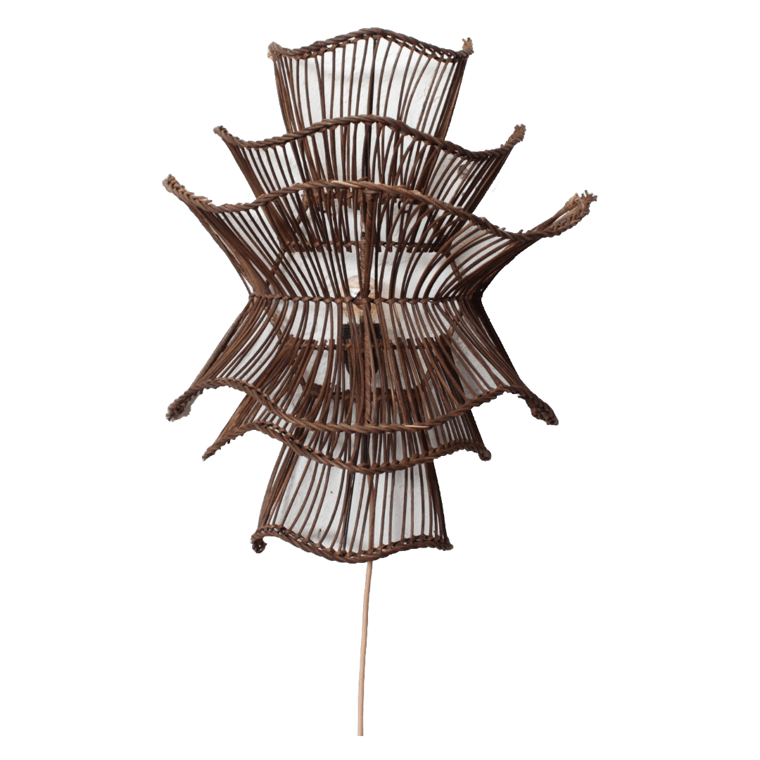 Rotan Wandlamp Wabisabi Bruin S Rotan Wandlamp Wabisabi Bruin S