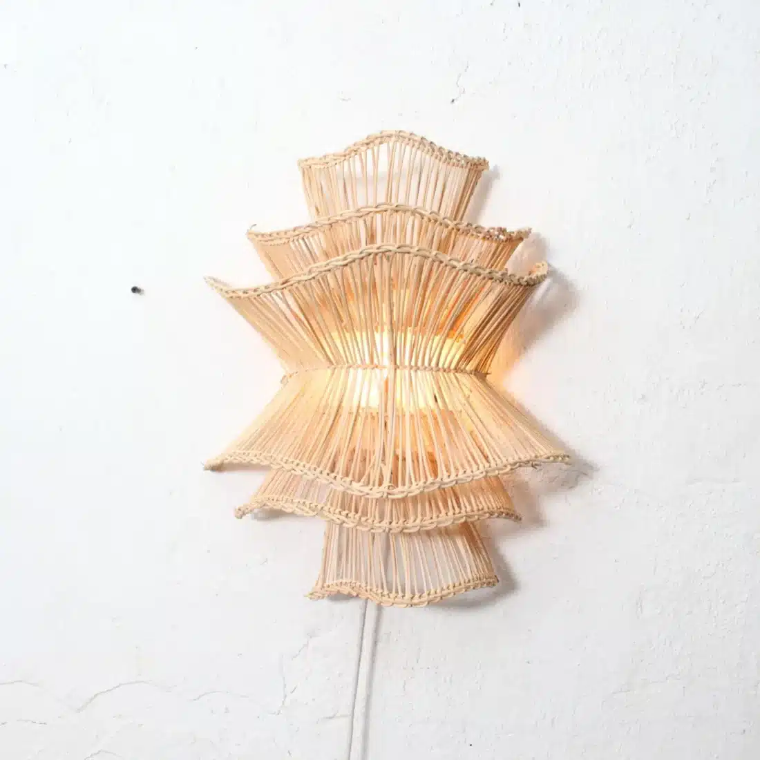 Rotan Wandlamp Wabisabi Naturel S Rotan Wandlamp Wabisabi Naturel S