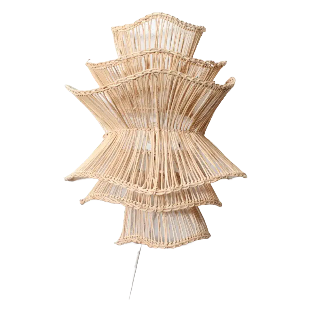 Rotan Wandlamp Wabisabi Naturel M Rotan Wandlamp Wabisabi Naturel M