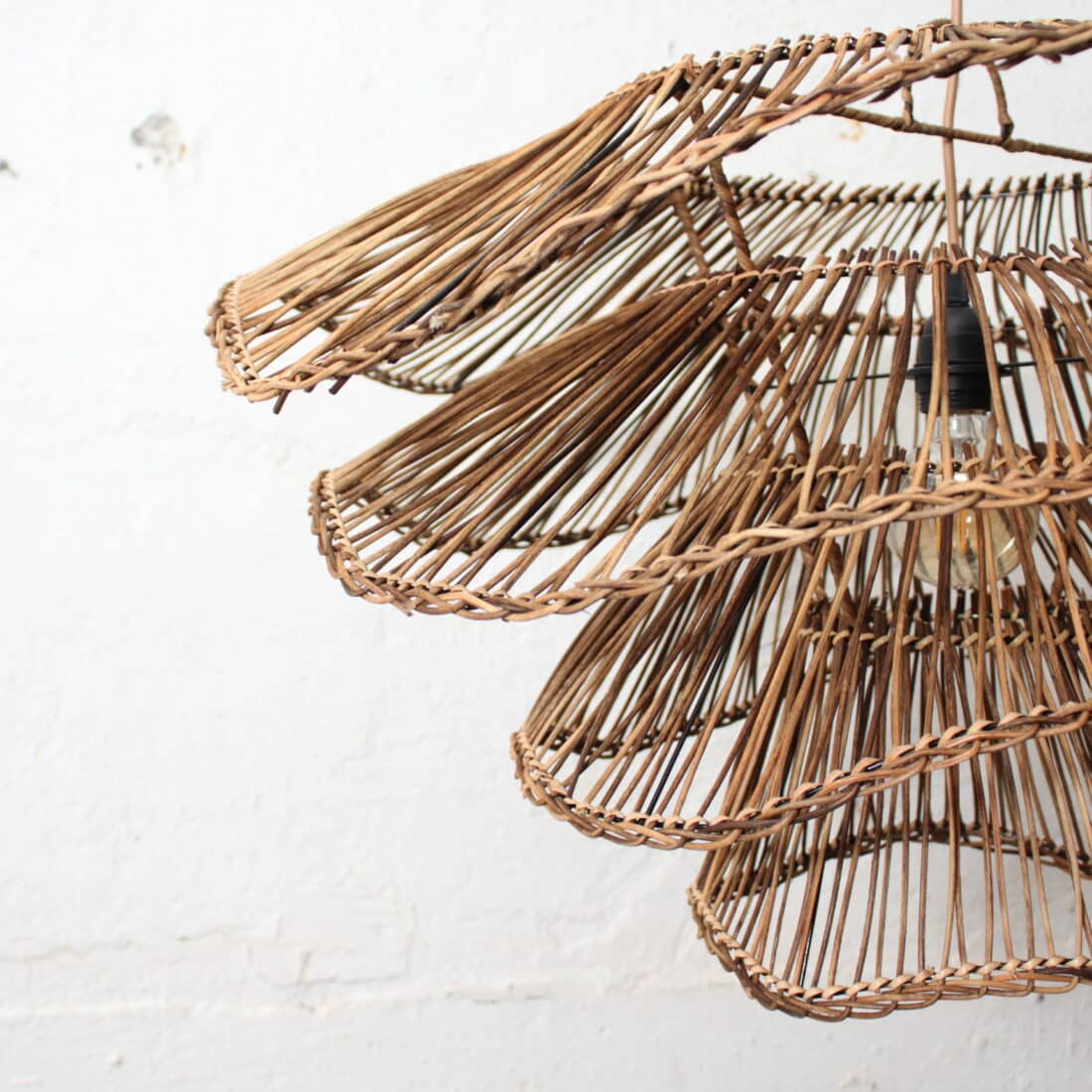Rotan Hanglamp Wabisabi Half Gemeleerd L Rotan Hanglamp Wabisabi Half Gemeleerd L