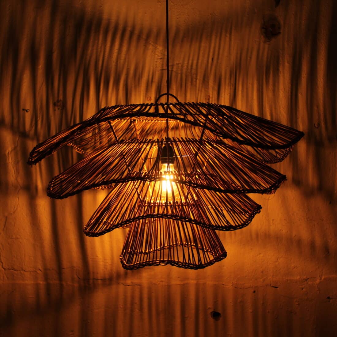 Rotan Hanglamp Wabisabi Half Gemeleerd L Rotan Hanglamp Wabisabi Half Gemeleerd L