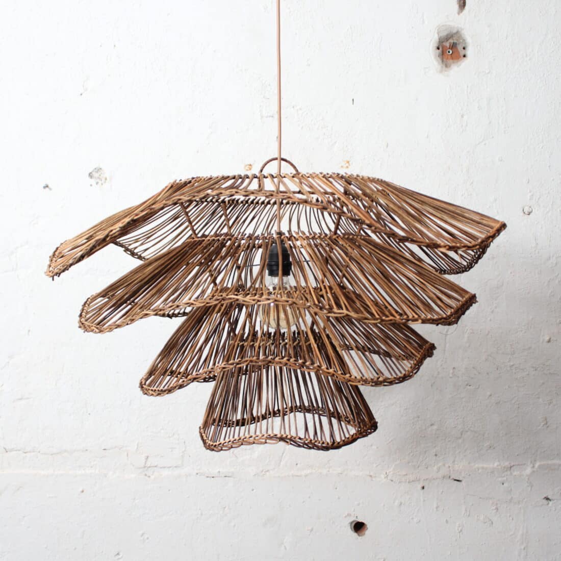 Rotan Hanglamp Wabisabi Half Gemeleerd L Rotan Hanglamp Wabisabi Half Gemeleerd L