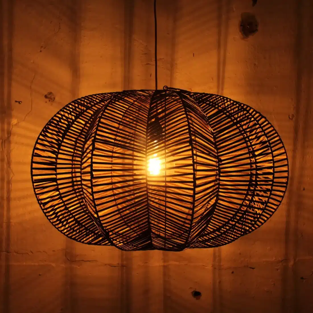 Rotan Hanglamp Ster Bruin L Rotan Hanglamp Ster Bruin L