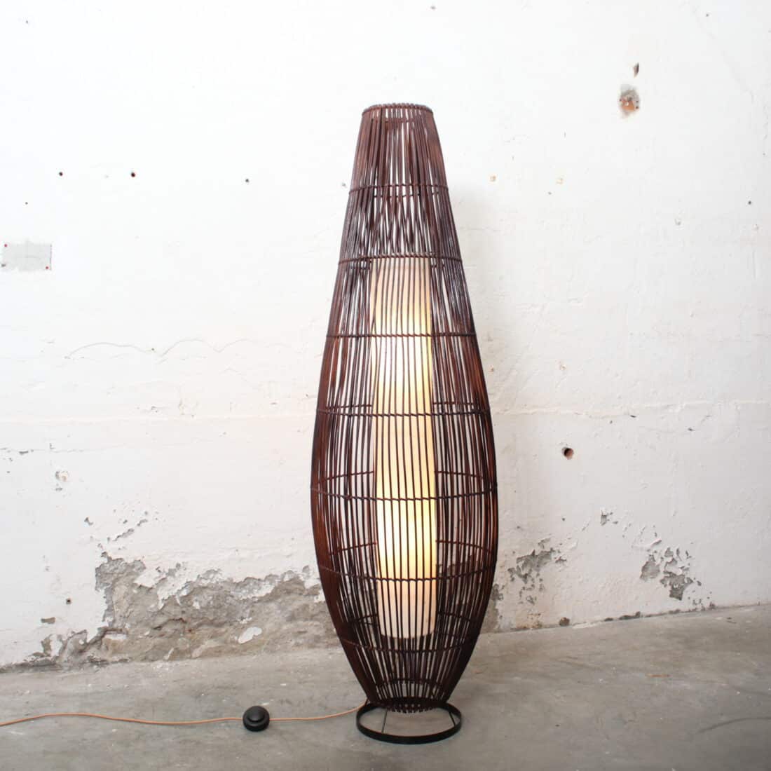 Rotan Vloerlamp Lucus Bruin L