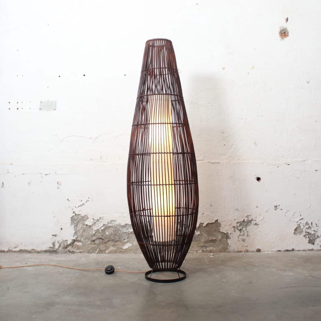 Rotan Vloerlamp Lucus Bruin L