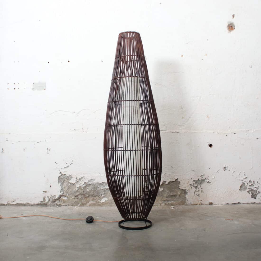 Rotan Vloerlamp Lucus Bruin L