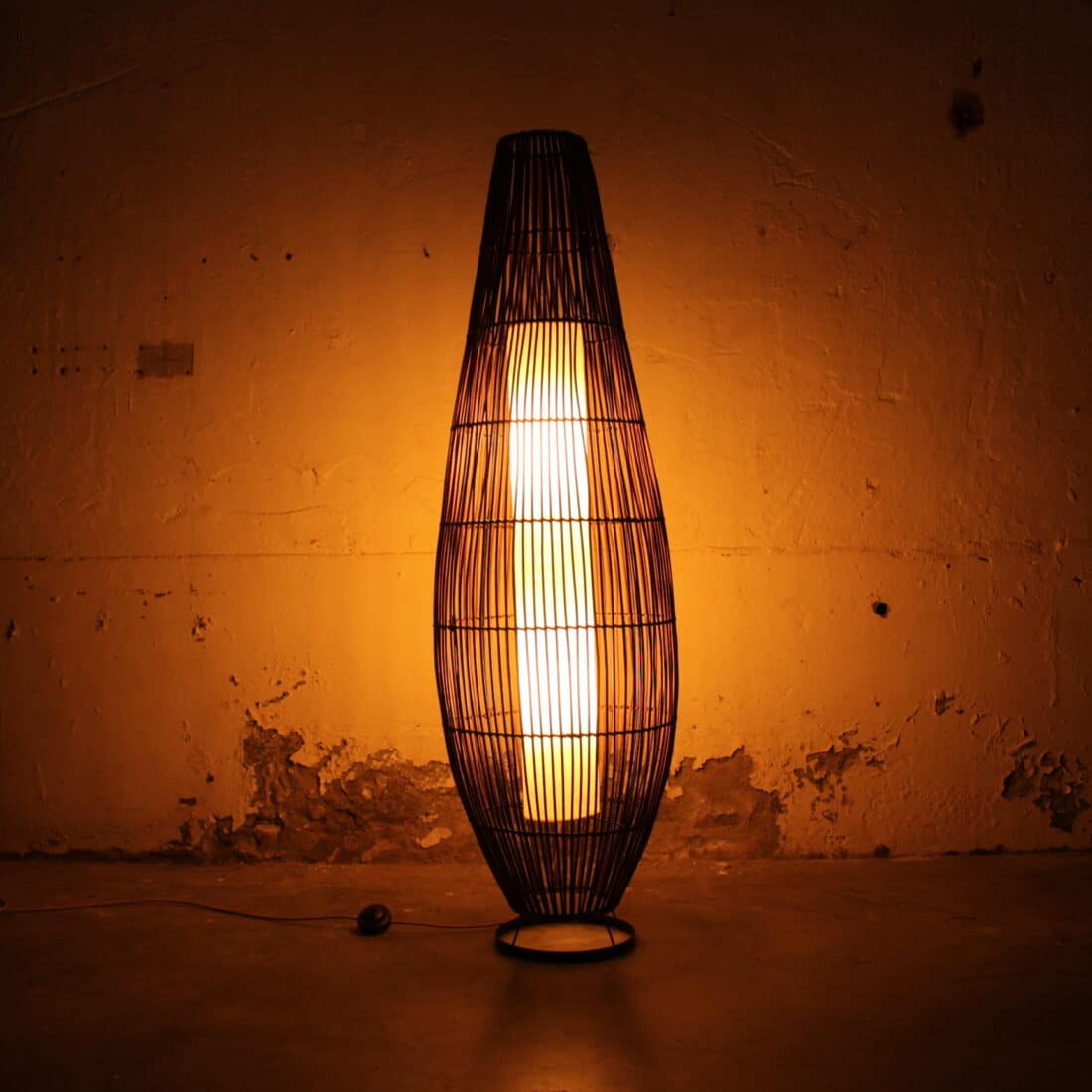 Rotan Vloerlamp Lucus Bruin L