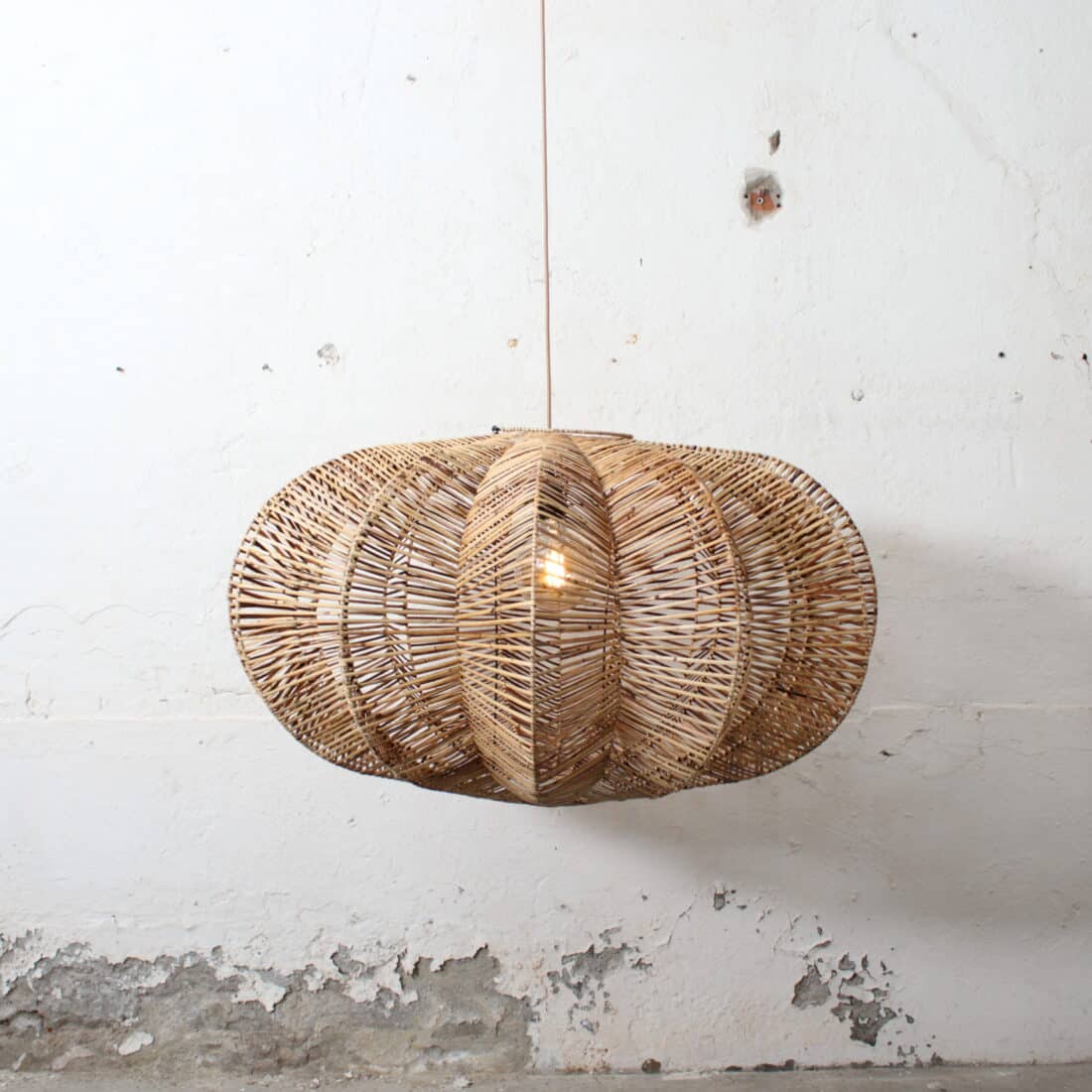 Rotan Hanglamp Ster Gemeleerd L Rotan Hanglamp Ster Gemeleerd L