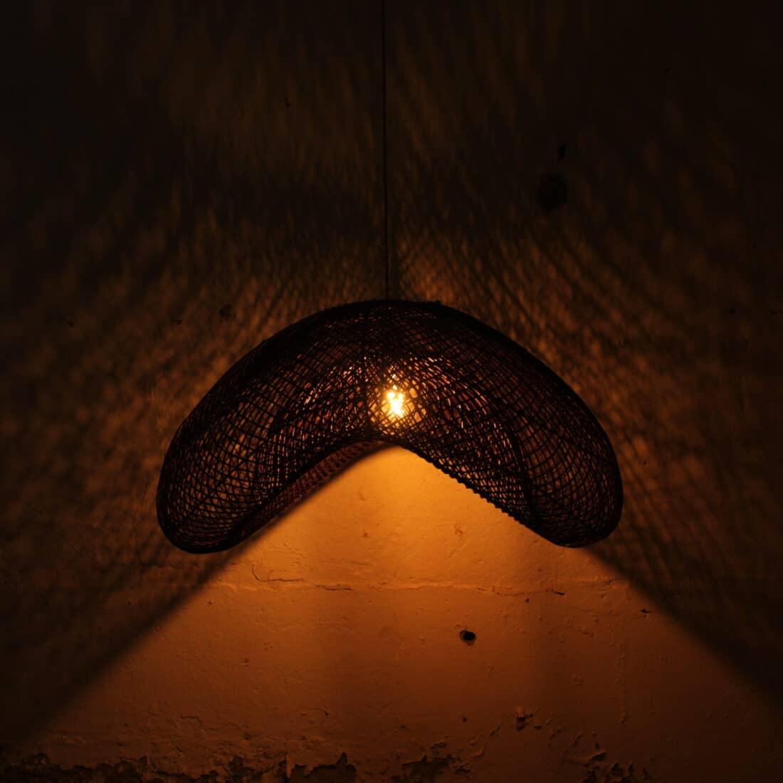 Rotan Hanglamp Golf Bruin L