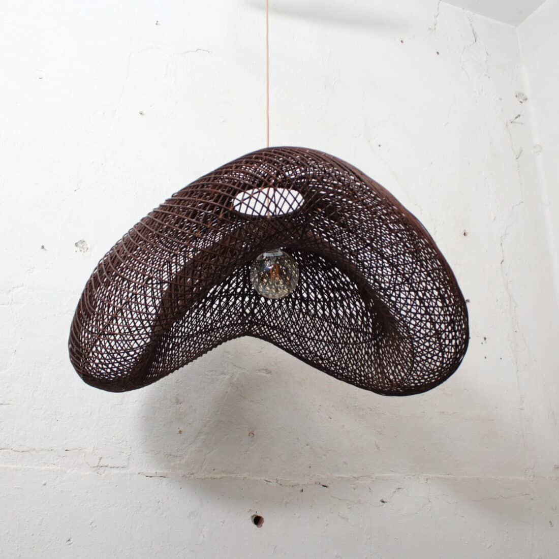 Rotan Hanglamp Golf Bruin L