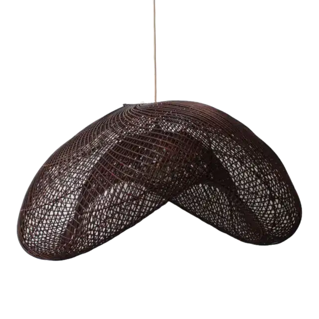 Rotan Hanglamp Golf Bruin L