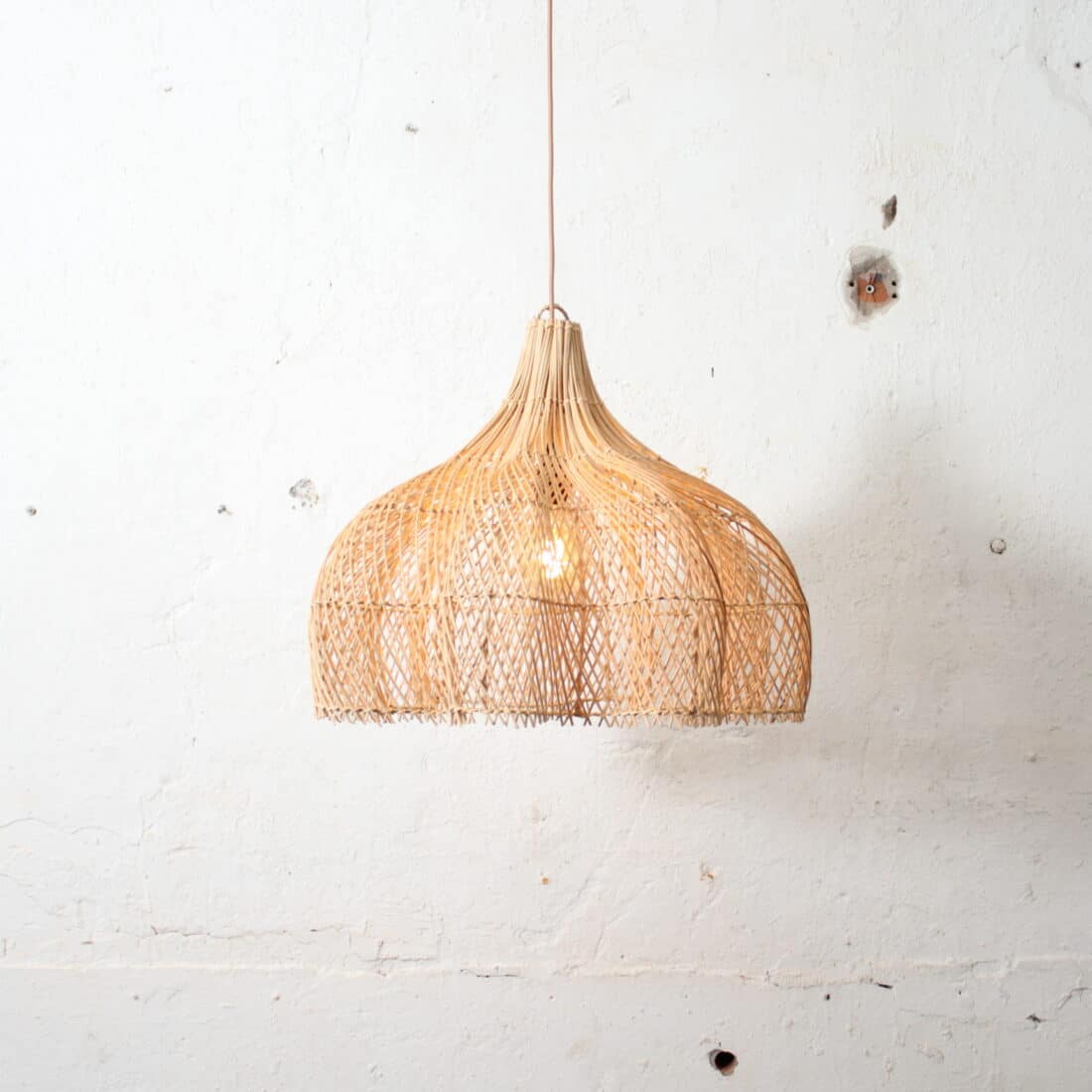 Rotan Hanglamp Bloem Naturel S
