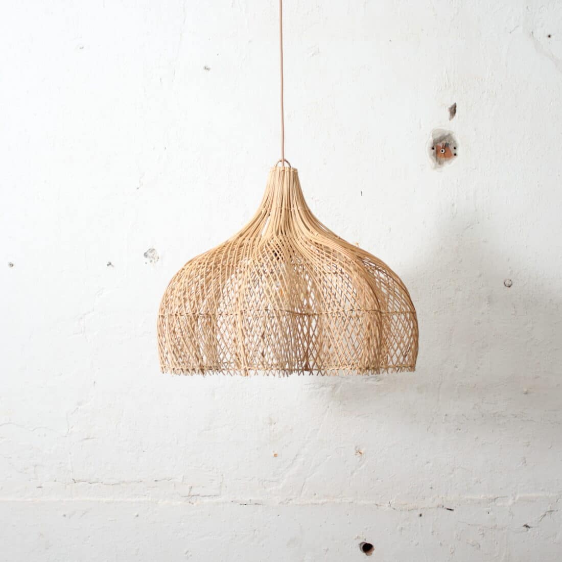 Rotan Hanglamp Bloem Naturel S