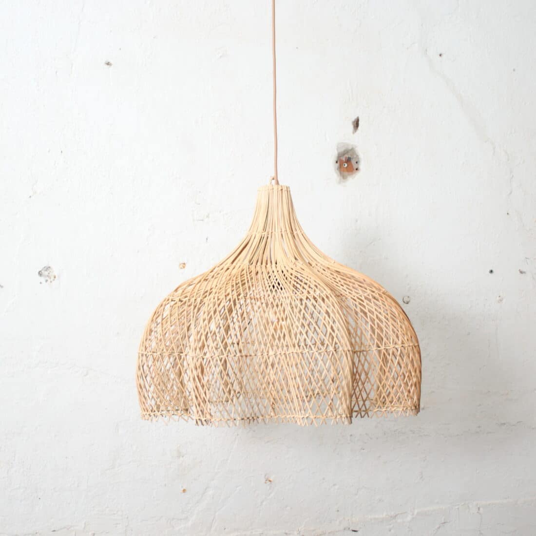 Rotan Hanglamp Bloem Naturel S