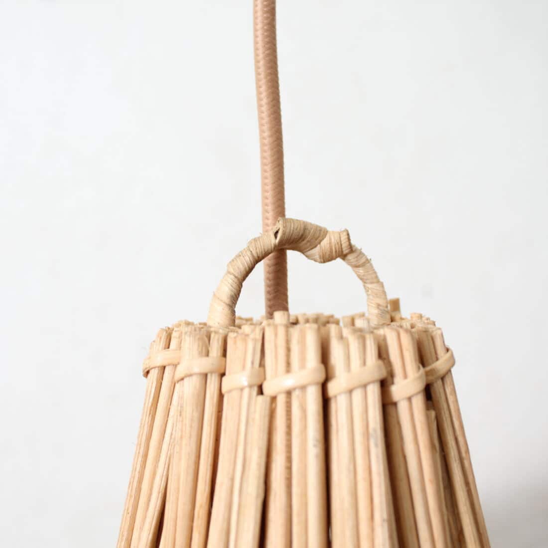 Rotan Hanglamp Bloem Naturel S