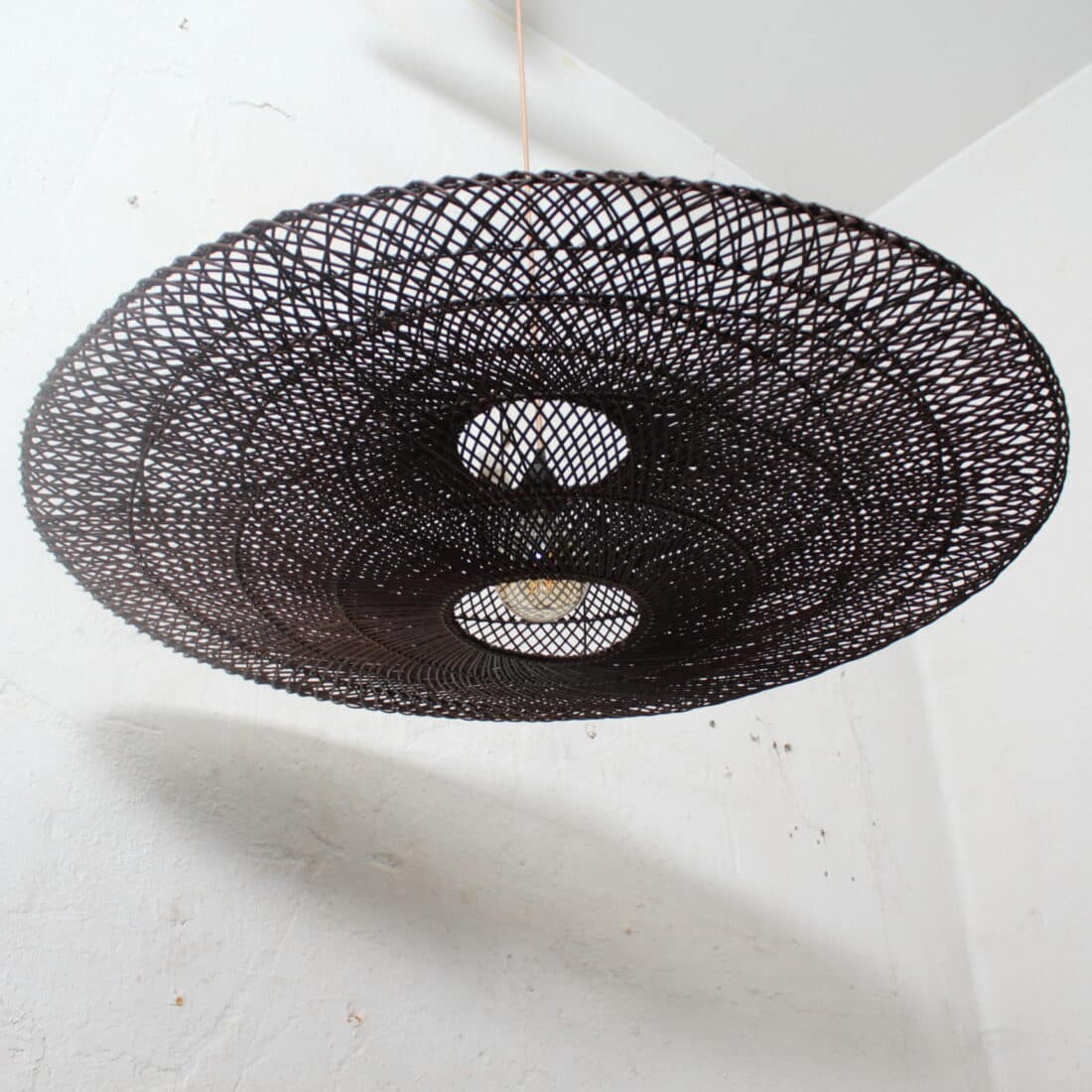 Rotan Hanglamp Ufo Bruin L Rotan Hanglamp Ufo Bruin L