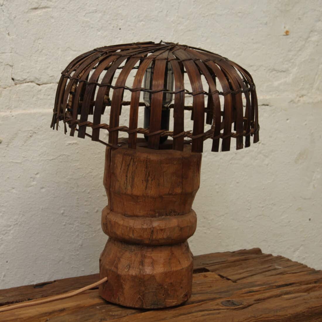 Bamboe Bureaulampje Bruin Bamboe Bureaulampje Bruin