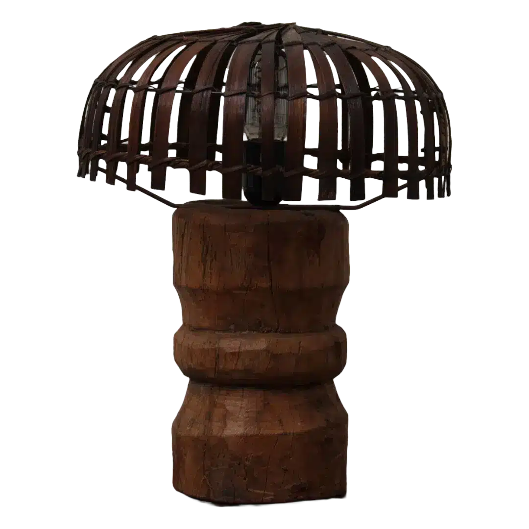 Bamboe Bureaulampje Bruin Bamboe Bureaulampje Bruin