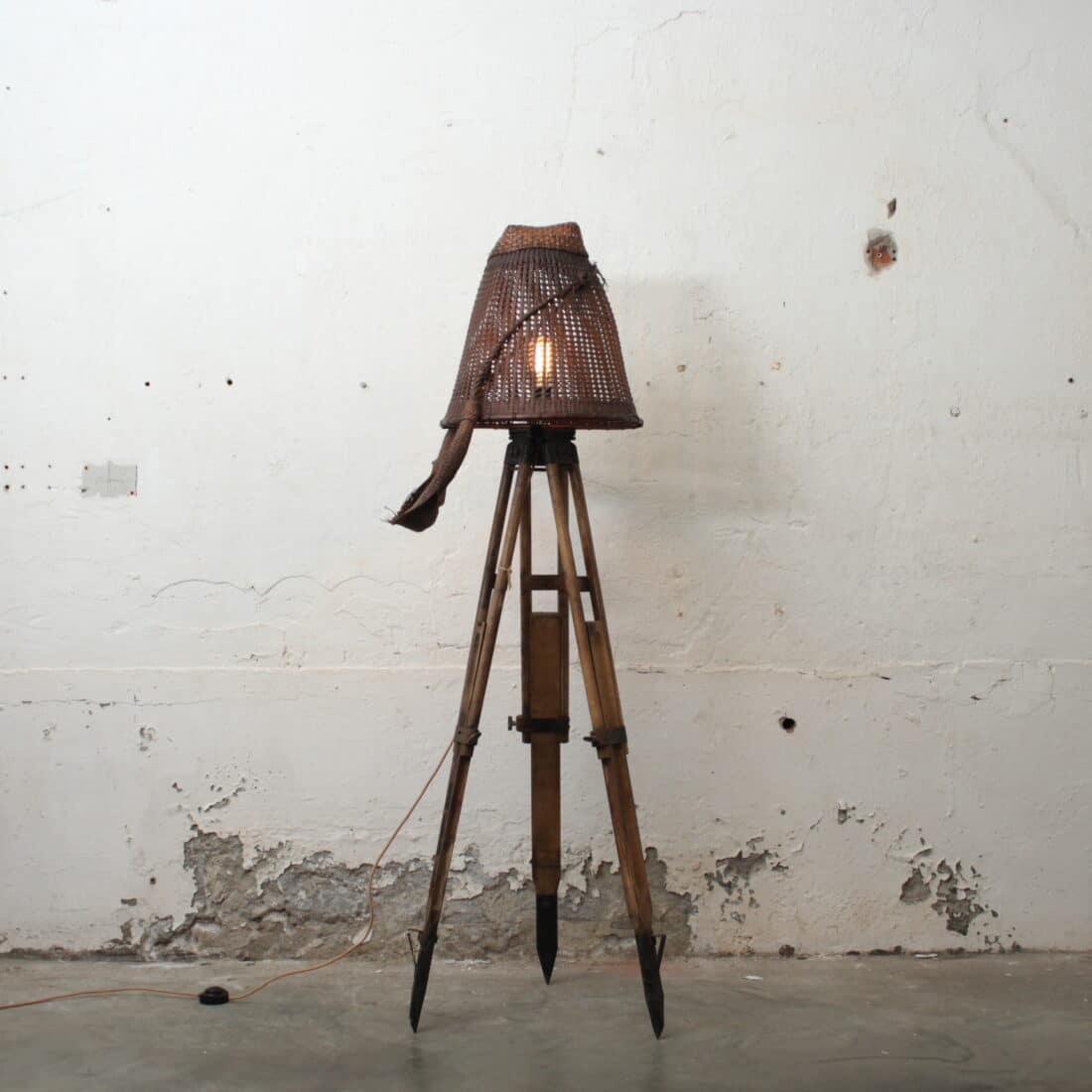 Staande Lamp 8211 Oude Rijstmand