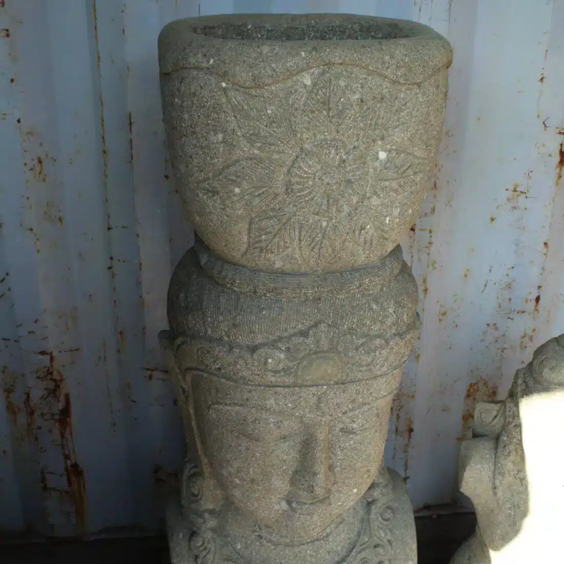Greenstone Boeddha Bloempot L Greenstone Boeddha Bloempot L