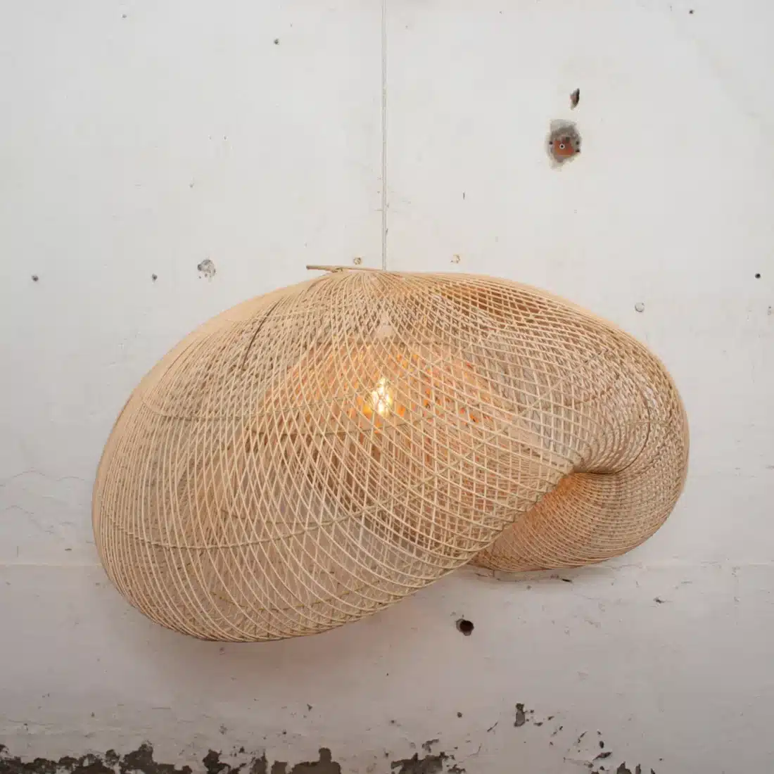 Rotan Hanglamp Golf Naturel M Rotan Hanglamp Golf Naturel M