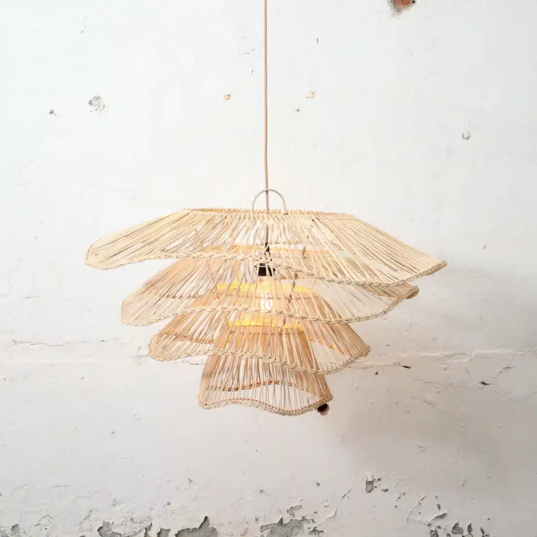 Rotan Hanglamp Wabisabi Half Naturel M Rotan Hanglamp Wabisabi Half Naturel M