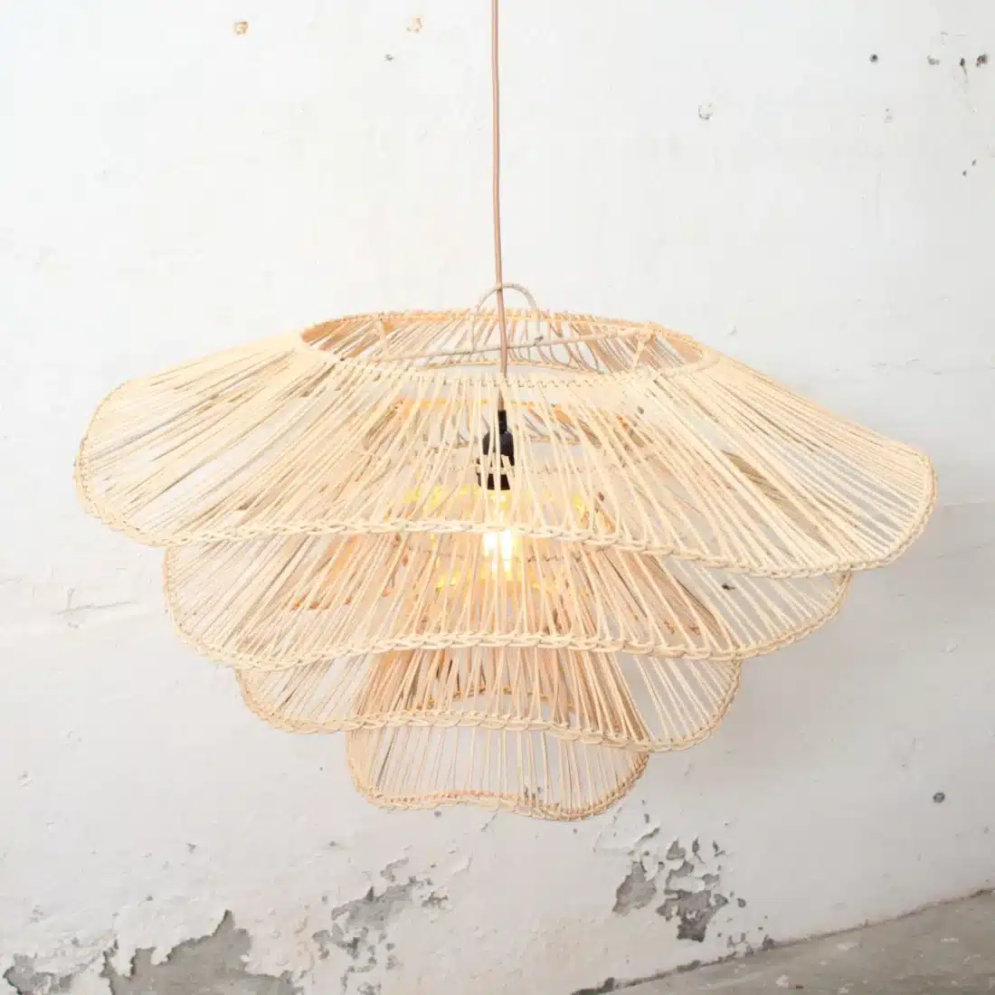 Rotan Hanglamp Wabisabi Half Naturel M Rotan Hanglamp Wabisabi Half Naturel M