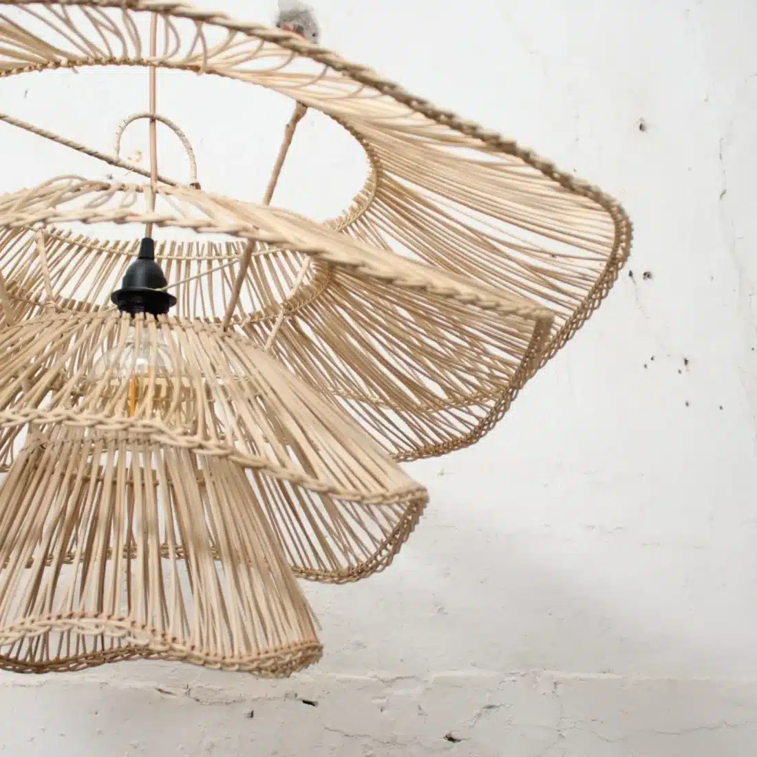 Rotan Hanglamp Wabisabi Half Naturel M Rotan Hanglamp Wabisabi Half Naturel M