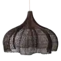 Rotan hanglamp | Bloem bruin L
